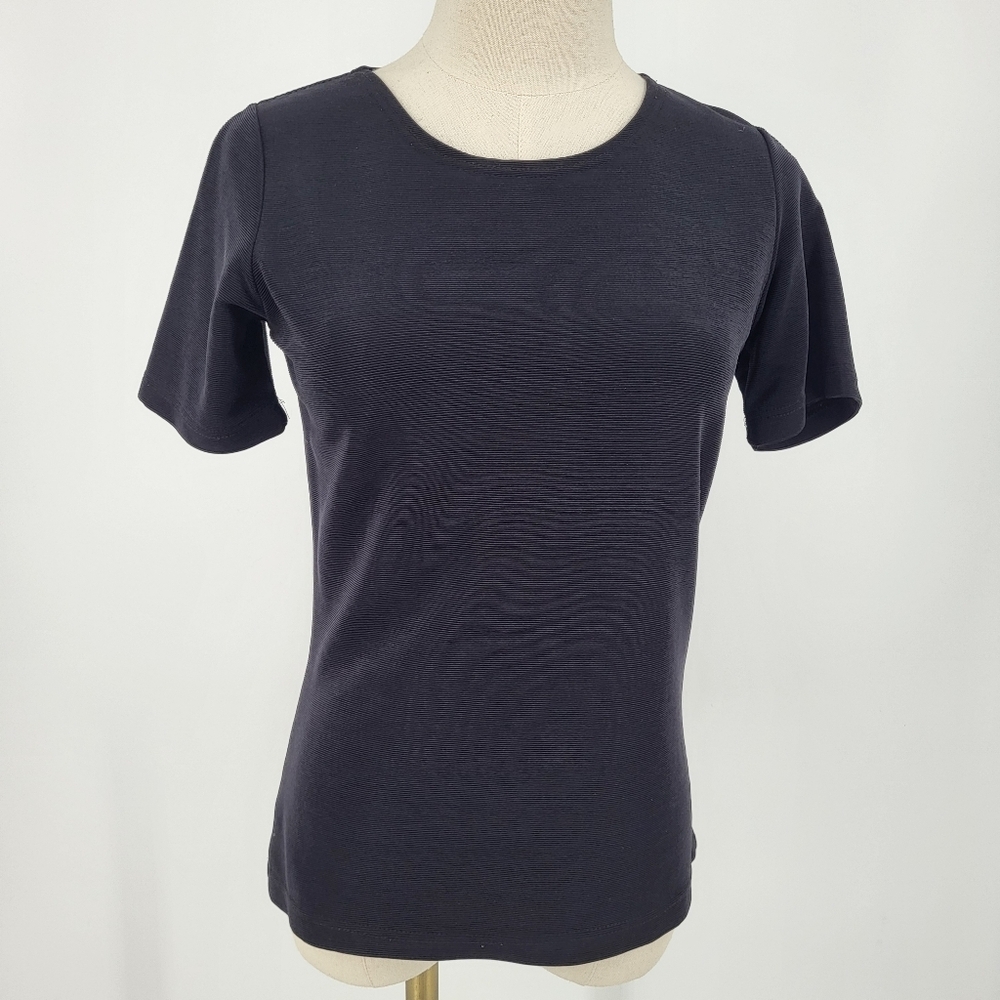 Vintage Basic Necessities Ribbed Stretch Tee Shir… - image 5
